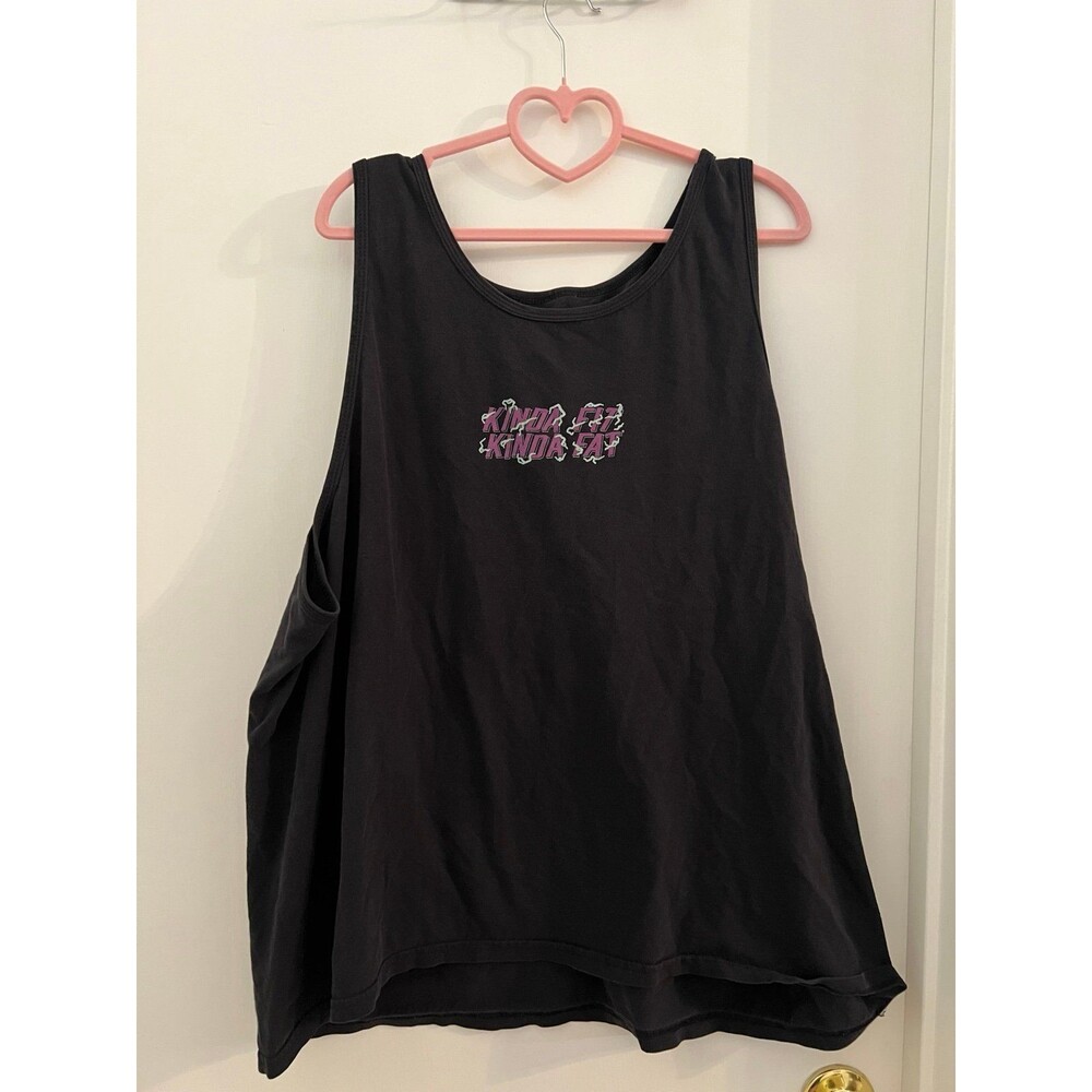 Kinda Fit Kinda Fat 2XL Black Tank Top